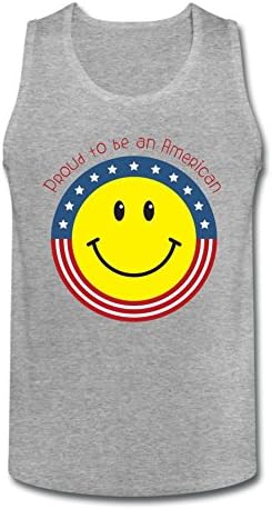 Malcobess Men's American Smiley Face Sleeveless Tank Top XXXL