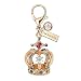 MC109 New Arrival Rainbow Crystal Big Queen Crown Lobster Clasp Charm Pendant with Pouch Bag (1 Piece)