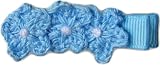 Posies Accessories Three Daisies Hair Clippie White Blue Mist