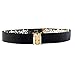 Women Fashion Gold Metal Keeper Metallic Big Mirror Bow Wide Obi Belts