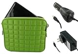 ASUS Eee PC 904HA 8.9-Inch Netbook Laptop Sleeve Slipcase with 12v DC Car and AC Wall Adapter Charger (Memory Foam with Faux Leather - Green) ASUS Eee PC 904HA 8.9-Inch Netbook Laptop Sleeve Slipcase with 12v DC Car and AC Wall Adapter Charger (Memory Foam with Faux Leather - Green)