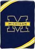 Michigan Wolverines 60"x80" Royal Plush Raschel Throw Blanket Warm Durability Machine Washable