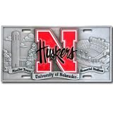 Nebraska Cornhuskers 3-D License Plate - NCAA College Athletics Fan Shop Sports Team Merchandise