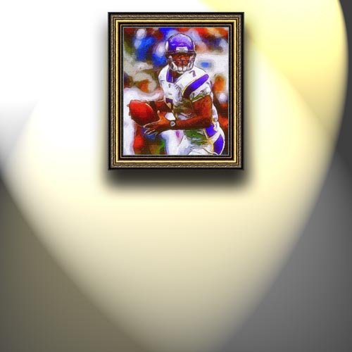 Completely Handpainted American Football Sport Painting, Custom Order FL3135, Oil on Canvas, with Option to Paint Jerry, Brett & Co. from Any Other Favorite Photograph or Picture, Unframed, Size 26'' x 32
