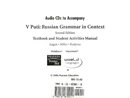 V Puti: Russian Grammar in Context Audio CDs: Textbook and Student Activities Manual