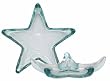 Clear Spanish Recycled Glass Large Star Dish 13.25"D