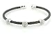 Stainless Steel Black Cable with Sterling Silver title=