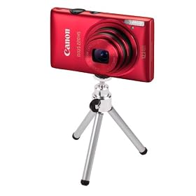 DURAGADGET Collapsible Aluminium Mini Tripod For Canon IXUS 310 HS, 220HS, 230HS, 260HS, 125HS, PowerShot G12 & S100
