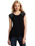 BCBGMAXAZRIA Women's Levina Embellished Sleeve Top
