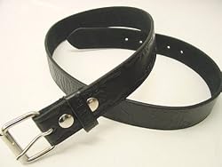 Lucky 13 Tattoo Your Soul Black Leather Western Belt with removable buckle