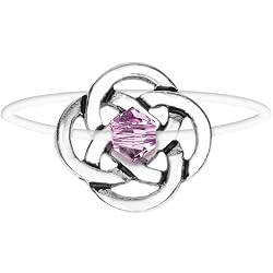 Celtic Knot June Birthstone Illusion Stretch Toe Ring
