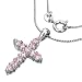 Pink Cross Necklace with CZ Including Necklace