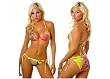 NEW 2009: Ed Hardy String Bikini Swimsuit with Death B4 Dishoner Graphic - Pink
