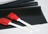 5 Pce Baking Kit Baking Mat Triple Pack 40cm X 30cm Each Mat Silicone Spatula Silicone Pastry Brush Non stick For Life 5 Year Guarantee