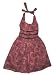 Rare Editions - Girls Pink and Brown Paisley Halter Dress