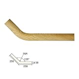 内装用木製丸手すり 丸棒 φ38mm用135°コーナー NM-103