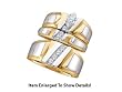 Stunning 2 Tone 1/4 Ctw. Diamond Trio Set For Him And Her