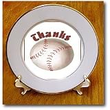 Thanks - Baseball - 8 Inch Porcelain Plate