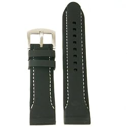Watch Band Rubber Silicon Divers Sports Strap 24mm Navy Blue