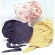 Cotton Print Prairie Style Bonnet Baby: One Individual Bonnet - Colors May Vary