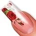 Nailart NAIL TATTOO STICKER - blossom / flower / rose - red / green