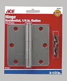 ACE 01-3550-161 RESIDENTIAL HINGE 3-1/2 SATIN CHROME - FULL MORTISE 1/4 RADIUS (pack of 5)