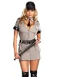 Plus Size Sexy Cop Costume Police Uniform Mini Dress Hat Tie Belt Handcuffs Club Sheriff Costume 6 Pc Set Queen