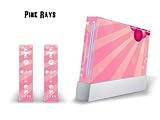 Skin Decal Cover for Nintendo Wii Console + two Wiimote Controllers - Pink  ....