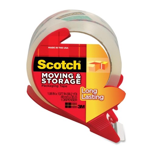 Scotch Moving and Storage Packaging Tape with Dispenser
