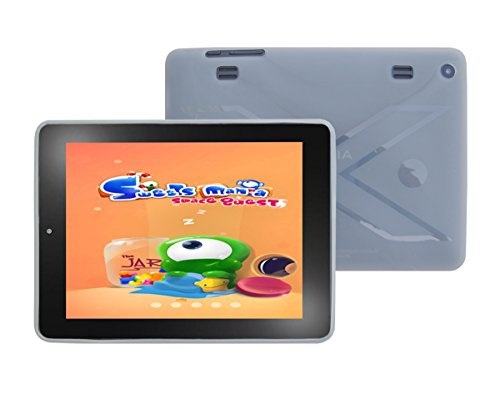 iShoppingdeals - for Insignia Flex 8 Tablet (Model NS-15AT08 Only) TPU Rubber Shell Skin Cover Case, Smoke
