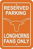 NCAA Texas Longhorns 12-by-18 inch Plastic Parking Sign