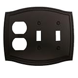Baldwin 4792.112.CD Rope Design Duplex with Double Toggle Combo Switch Plate, Venetian Bronze