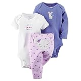 カーターズ Carter's ボディスーツ & パンツ 3点セット 3-Piece Bodysuit & Pants Set NB (50-55cm)