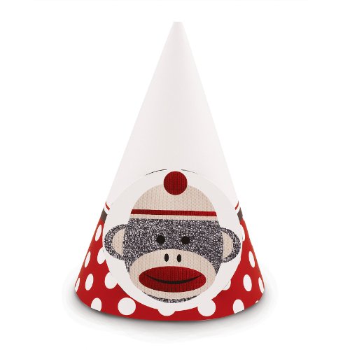 Sock Monkey Red Cone Party Supplies
