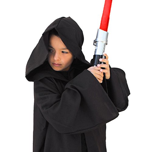 Child Sith Jedi Robe Cloak Black Brown (Medium (42