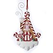 5.5" Gingerbread Kisses Candy Cane House Christmas Ornament