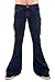 Run & Fly Men's 70's Retro Vintage Denim Bellbottom Super Flares