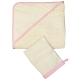Tadpoles Pink Organic Hooded Towel & Mitt Set