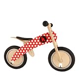 KIDDIMOTO KIDS BALANCE BIKE KURVE Red White Dotty