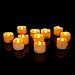 Youngerbaby 24pcs Amber Yellow Flickering Tea light Candles With Timer - 6 hrs On 18 hrs Off - Battery Operated LED Flameless Tealight For Wedding,Party, Indoor Decoration