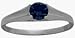 14 Karat White Gold Created Sapphire September Baby Gemstone Ring