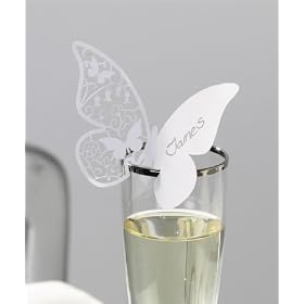 Laser Cut Butterfly On-Glass Placecard