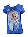 Disney Frozen Elsa Selfie Royal Blue Girls Fitted T-Shirt Sizes 5-12
