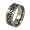 Brushed Stainless Steel Ring with Tribal Design (9.0 mm) - Size 9.0