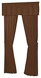 IMAGE OF Patch Magic Tan and Gold Rustic Check Bed Curtain