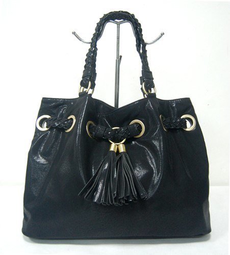 Melie Bianco Cinched Tassel in Black