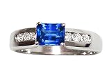 0.78 cts Genuine T. Sapphire Ring - 14kt White or Yellow Gold LIFETIME WARRANTEE