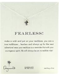 Dogeared "Reminders" Fearless and Flower Skull Reminder Necklace