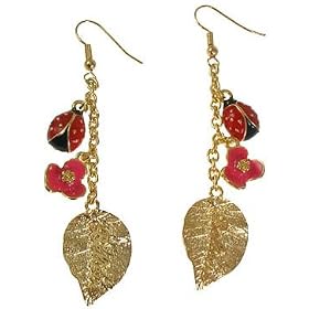 Click here to buy Disney Couture Tinkerbell Leaf Earrings by Disney.