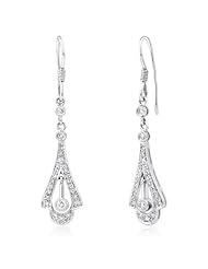 14k WHITE GOLD WOMENS EARRING LE-2625 DIAMOND 0.54CT TW